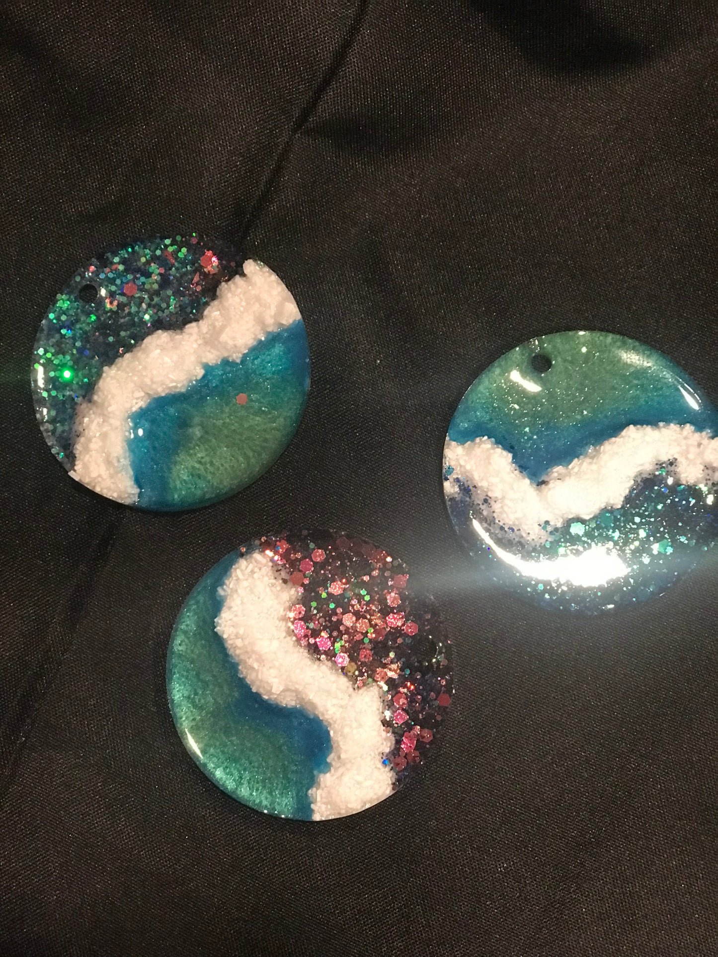 Geode Holiday Ornaments Trio
