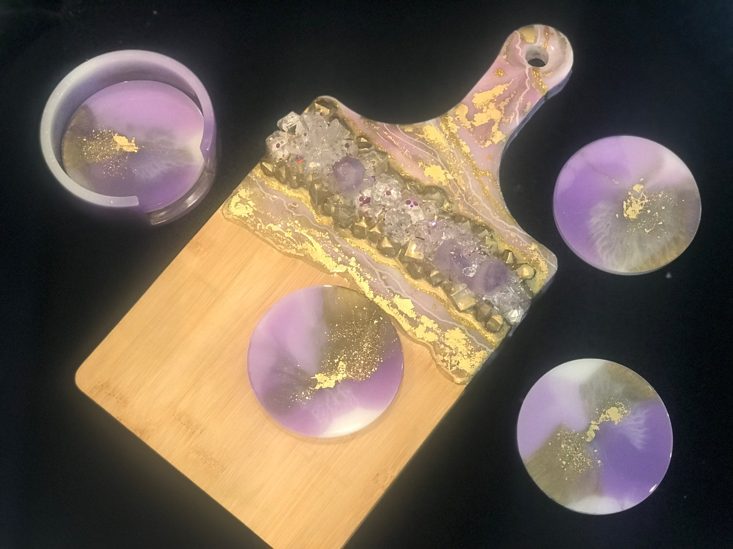 Amethyst Coaster Set